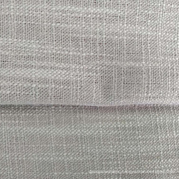 Manufacture hot sell new curtain upholstery  fabric with 100% polyester poly linen look CC2027BOOK CC2027-008